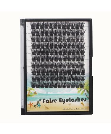 Dedila Large Pack 8-20mm to Choose D Curl Cluster Eyelash Extensions D Curl Wide Stem Individual False Eyelashes Dramatic Volume Eye Lashes Set Home DIY Lashes (12mm)
