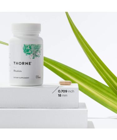 Thorne Rhodiola - Botanical Supplement for Stress Relief - Enhances Positivity Sleep and Mental Focus - 60 Capsules - 60 Servings - Buy Online on GoSupps.com