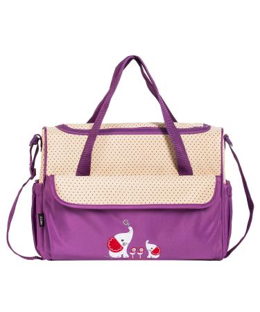Soho Collections Lavender Elephant Diaper Bag Set - 10 Piece Set - Buy Online on GoSupps.com