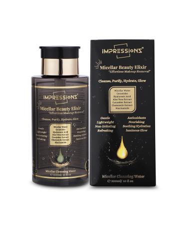 ImpressionZ Micellar Water Effortless Quick face and Eye Makeup Remover - All Skin Types - Gentle Non-Sticky Non-Irritating Micellar Cleansing Water - Hydrating Makeup Remover Fragrance Free