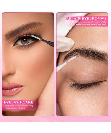 50 Pieces Micro Eyebrow Brush Eyebrow Brush with Cap Brow Lamination Brush Eyelash Brow Brush Lash Filler Eyebrow Lash Lift Tools for Eyelash Lift Extensions Brow Clean(Black+White) - Buy Online on GoSupps.com