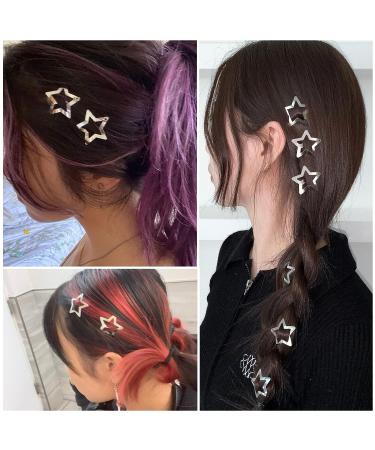 100pc Metal Star Snap Hair Clips - Y2K Silver Barrettes for Women and Girls - Buy Online on GoSupps.com