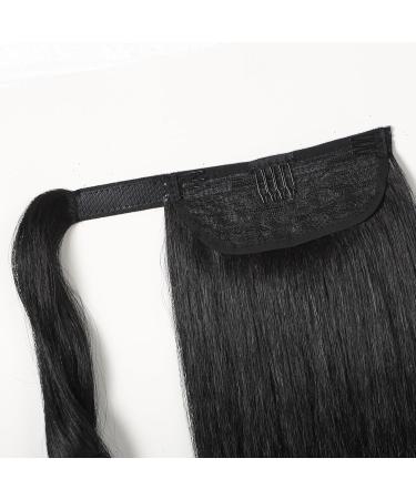 Ponytail Extensions Straight Ponytail Hairpiece for Women 16inch Ponytail Wrap Around Clip In Hair Extension Black Long Heat Resistant Fibre for Women(Dark Brown) - Buy Online on GoSupps.com