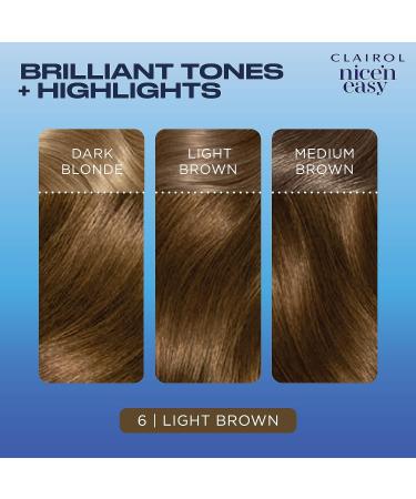 Clairol Nice'n Easy Cr me Permanent Hair Dye 6 Light Brown - 220g - Pack of 1 - Buy Online on GoSupps.com