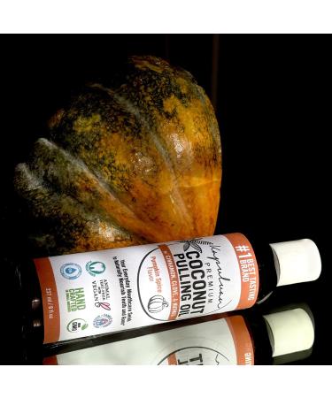 100% Pure Coconut Pulling Oil Mouthwash Natural Teeth & Gums Care with Pumpkin Spice Essential Oils - Buy Online on GoSupps.com
