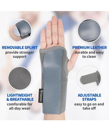 Carpal Tunnel Wrist Brace - Adjustable Splint for Pain Relief & Night Support | Large Right Hand Support for Men & Women - Buy Online on GoSupps.com