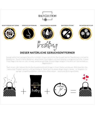 Bagvolution Fresh Bag Set | 2-Piece Natural Odor Remover with Bamboo Activated Carbon for Handbags Shoes & Suitcases - Buy Online on GoSupps.com