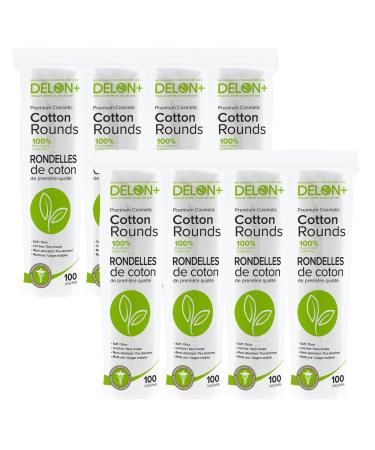 Delon Cotton Pads + Premium Cotton Rounds with Aloe Vera & B5 Provitamin 100 Count