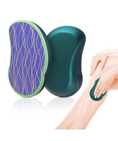 Nano epilator hair removal without shaving painless hair removal permanent hair removal portable epilator reusable and washable (dark green)
