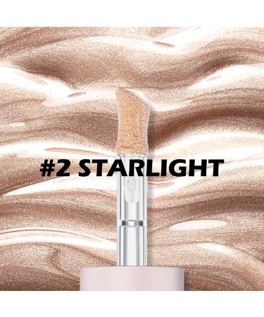 Erinde Liquid Highlighter Makeup Stick - Natural Glossy Finish Lightweight & Blendable Face Illuminator - Cruelty-Free - 2 Pack - Buy Online on GoSupps.com