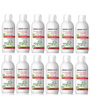 ZUCCARI SUCCO PURE ALOE + Antioxidants - 12 x 1L bottles useful for supporting the body's natural defenses and for its tonic effect