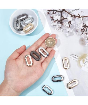 GORGECRAFT 12Pcs Screw-in Oval Eyelet Metal Grommets - 3 Colors, Alloy Loop Snaps for DIY Sewing Crafts and Leather Bags - Buy Online on GoSupps.com