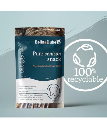 Bella & Duke Venison Dog Snack - Natural Dental Stick Alternative - Grain-free, High Protein, Hypoallergenic Chew for Cleaner Teeth and Plaque Prevention - Buy Online on GoSupps.com