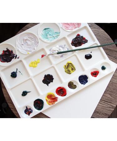 Bella Bora 20-Well Paint Palette Tray | Watercolor, Oil & Acrylic Painting Supplies | Plastic Organizer for Artists and Kids | 13 x 9.875 - Buy Online on GoSupps.com