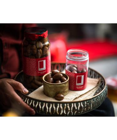 Rita Farhi Milk and Dark Chocolate Covered Brazil Nuts in a Gift Jar | Vegetarian and Chocolate Gift - Chocolate Coated Nuts - 740 g - New Palm Oil Free Recipe - Buy Online on GoSupps.com