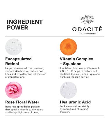 Odacite Renewing Retinol & Hyaluronic Acid Facial Serum - Anti-Aging Fine Lines & Wrinkles Treatment with Squalane & Vitamin E - 1 Fl Oz - Buy Online on GoSupps.com