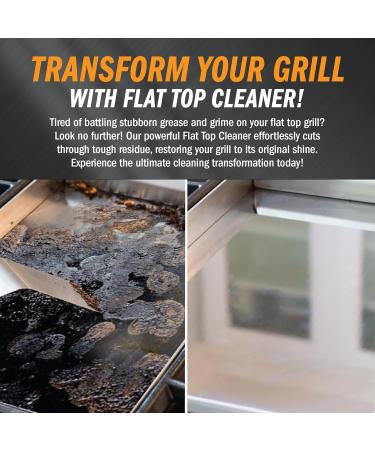 Flat Top Grill Cleaner - Heavy-Duty Griddle Cleaner 32oz | Food Safe Non-Caustic Formula for Blackstone & Burnt-On Organics Removal - Buy Online on GoSupps.com