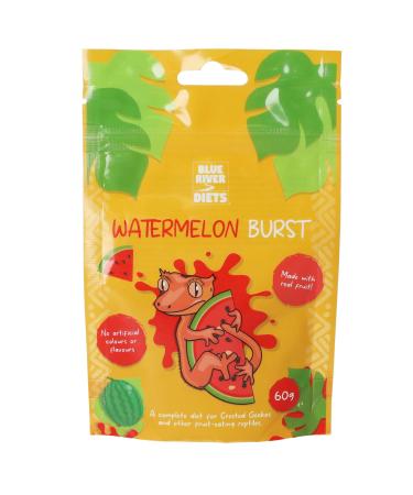 Blue River Diets Complete Crested Gecko Food | All Natural Gecko Food Made in the UK (60g Watermelon Burst) Watermelon Burst 60 g (Pack of 1)