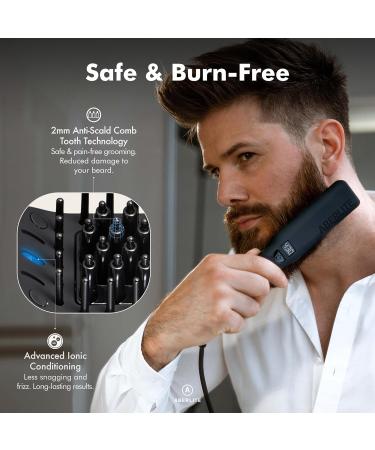 Aberlite Pro - Advanced Ionic Beard & Hair Straightener | Anti-Scald Heated Brush for Pain-Free Conditioning - Buy Online on GoSupps.com