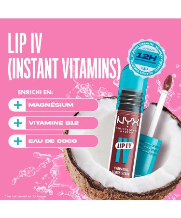 NYX Professional Makeup Lip IV Gloss up to 12h hydration highly pigmented shiny finish Cocoa Quench! - Buy Online on GoSupps.com