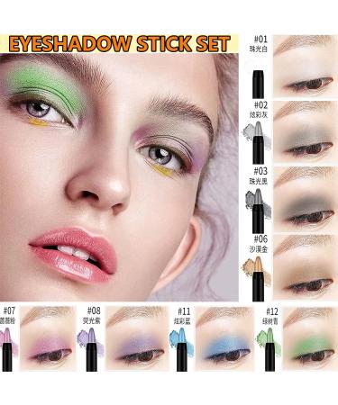 8 PCS Colorful Glitter Cream Eyeshadow Stick Set Highly Pigmented&Waterproof Eye Brightener Stick Long Lasting Smooth Eyeshadow Pencil Crayon Shimmer Eye Shadow Sticks Makeup Pen Set - Buy Online on GoSupps.com