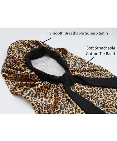 Buy Sengterm Long Satin Hair Hood - Silky Adjustable Sleeping Cap for Women | Extra Big Leopard Satin Hat for Long Curls | Best Quality & International Shipping - Buy Online on GoSupps.com