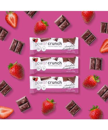 Power Crunch Protein Wafer Bars High Protein Snacks with Delicious Taste Chocolate Strawberry 1.4 Ounce (12 Count) - Buy Online on GoSupps.com