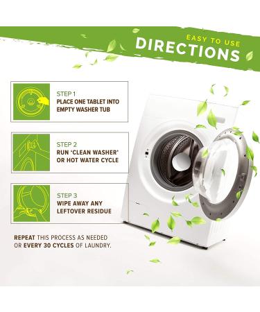 Renuv Washing Machine Cleaner Tablets - 40g Eco-Friendly Solution for Front Load, Top Load, HE Machines - Deep Cleans and Dissolves Slowly for Maximum Effect - Buy Online on GoSupps.com