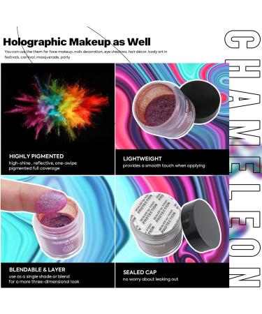 Viola HOUE Chameleon Glimmer Powder Nail Art Pigment Set - Glitter Powder Collection - Buy Online on GoSupps.com