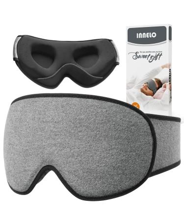 INNELO Cotton Sleep Eye Mask Ultra Soft Breathable Natural Cotton Sleeping Eye Mask with Adjustable Strap Comfortable Wearing for Men Women and Kids for Travel Nap Sleeping Shift Work Travel - Buy Online on GoSupps.com