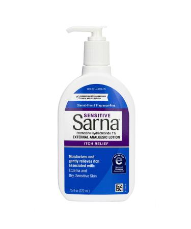 Sarna Sensitive Steroid-Free Anti-Itch Lotion for Dry Irritated Skin  Fragrance Free - 7.5 Fl Oz