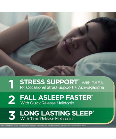 Nature's Bounty Sleep + Stress Support Sleep3 Maximum Strength 100% Drug Free Sleep Aid Dietary Supplement with Ashwagandha Time Release Technology 10mg 28 Tri-Layered Tablets (Pack of 3) - Buy Online on GoSupps.com