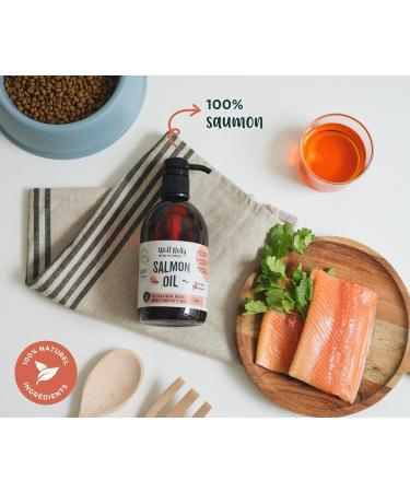 Wolf Belly - 100% Natural Salmon Oil for Dogs and Cats (500 ml) Rich in Omega 3 6 9 and Vitamin E Healthy Skin and Shiny Coat Strong Joints Healthy Immune System - Made in EU - Buy Online on GoSupps.com