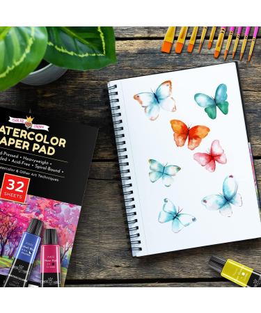 Watercolor Paper White 2 Pack (64 Sheets) - Large Watercolor Pad for Artists - Buy Online on GoSupps.com