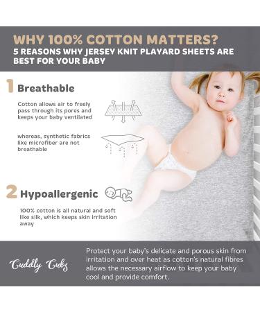 Fitted Pack and Play Sheets for Graco Pack n Play - Heather Grey (2 Pack) - 27 x 39 Inch Playard Mattress Pad Compatible - Ultimate Comfort and Style - Buy Online on GoSupps.com