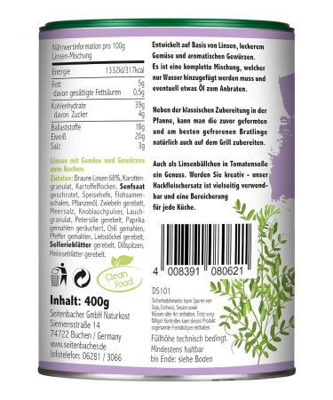 Seitenbacher Gluten-Free Lentil Minced Meat Substitute | Soy-Free Wheat-Free | Quick & Easy | 400g - Buy Online on GoSupps.com
