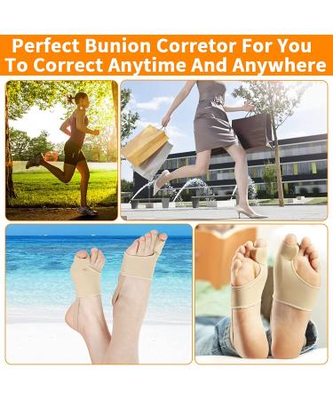 Bunion Corrector for Women & Men - Non-Surgical Bunion Splints with Toe Separators - Effective Hallux Valgus Correction - Day/Night Wear - Black - Buy Online on GoSupps.com