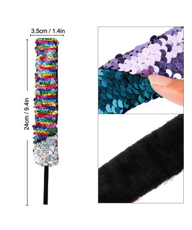 Glitter Hair Bands - Reversible Sequin Headbands for Women & Girls - 6-Piece Set | Mermaid Party Decoration - Buy Online on GoSupps.com