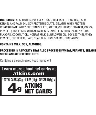 Atkins Chocolate Almond Butter Protein Bars - Keto-Friendly, 5 Count | Low-Carb Snack - Buy Online on GoSupps.com