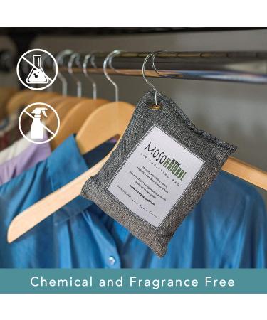 Moso Natural Air Purifying Bag 200g (4 Pack) - Scent Free Odor Eliminator for Cars, Closets, Bathrooms, Pet Areas - Bamboo Charcoal Absorber (Charcoal Grey) - Buy Online on GoSupps.com