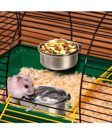 Okllen 4 Pack Bird Feeding Dish Cups Detachable Stainless Steel Bird Food Bowls with Clamp Bird Cage Feeder Hanging Pet Bowl for Chinchilla Parrot Cockatiel Conure Budgies Parakeet Small Animal - Buy Online on GoSupps.com