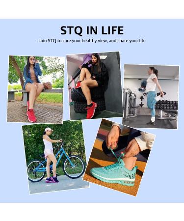 STQ Women's Air Cushion Running Shoes - Breathable Sneakers, Size 7, Black - Buy Online on GoSupps.com