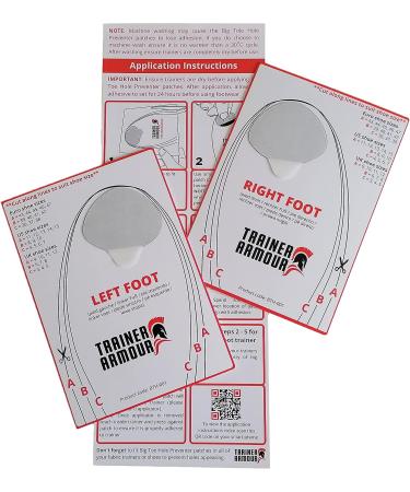 Trainer Armour Big Toe Hole Preventer Patches with Applicator - Shoe Burst Prevention Repair Patch for Running Shoes and Sneakers - Buy Online on GoSupps.com