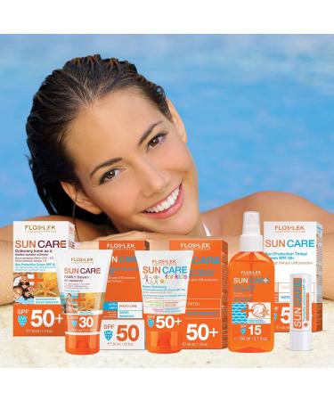 FLOSLEK Sun Protection Tinted Cream SPF 50+ | 50 ml | Masks Skin Imperfections: Stains Discoloration Redness | Intended for People of All Ages with Dry and Sensitive Skin | Manufactured in EU - Buy Online on GoSupps.com