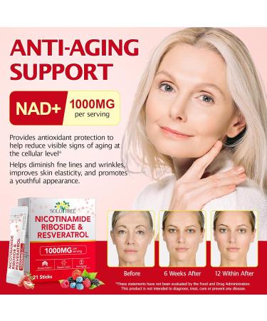 ISUNRISE NAD+ Supplement NAD 1000mg Liquid Packets Nicotinamide Riboside & Resveratrol with PQQ Boosts Cellular Energy Repair Healthy Aging 21 Packs - Buy Online on GoSupps.com