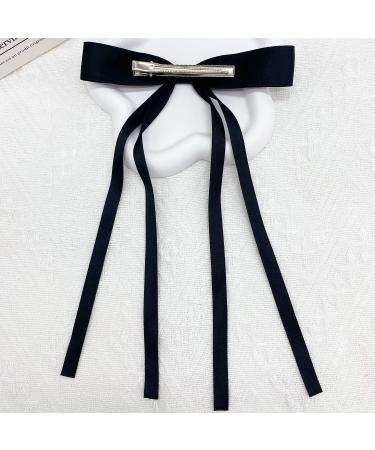 AUONY 4PCS Tassel Ribbon Hair Clips Set - Green, Black, Pink, Blue - Women and Girls Barrettes Hair Accessories - Buy Online on GoSupps.com