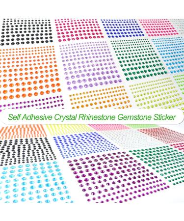 Shop Sularpek 2300+ Self-Adhesive Glitter Stones - 14 Sheets Rhinestones for Face Makeup Nail Art & Holiday Crafts | International Shipping Available - Buy Online on GoSupps.com