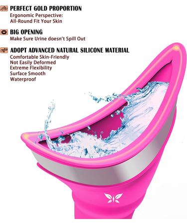 Reusable Female Urinal - Portable Silicone Pee Funnel for Women Standing Up to Pee - Waterproof Travel Urination Device for Hiking and Road Trips - Purple - Buy Online on GoSupps.com