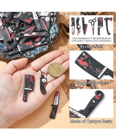 DanLingJewelry 12Pcs 6 Styles Fake Knife Scissor Axe Charms Halloween Tool Charms for DIY Jewelry Making Crafting 12pcs - bloody tool - 6 styles - Buy Online on GoSupps.com
