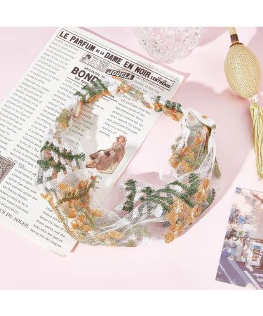 NICENEEDED Mesh Elastic Flower Embroidered Head Band Non-slip Lace Floral Embroidery Headband Vintage Stretch Head Jewelry Hairband for Women and Girls Hair Decoration - Buy Online on GoSupps.com